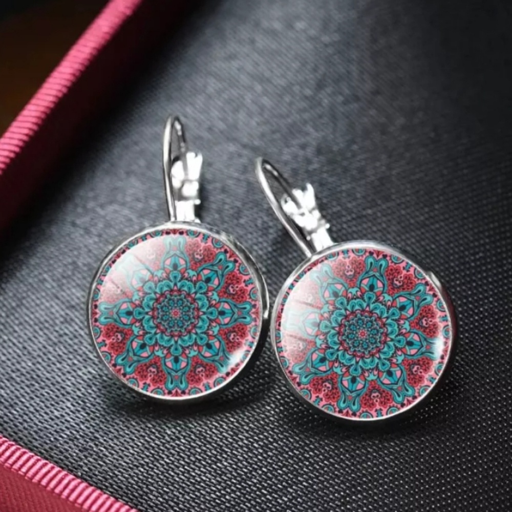 Boho Hippie Gypsy Hoop Drop Dangling Earrings - Picture 2 of 3